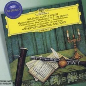 Image of Mozart Clarinet Concerto / Flute Concerto No 1 / Bassoon Concer by Wolfgang Amadeus Mozart CD Album
