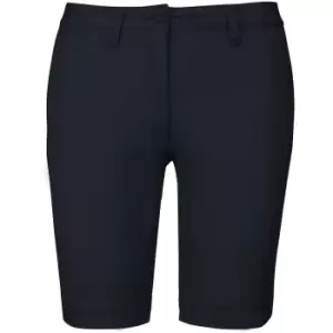 Image of Kariban Womens/Ladies Chino Bermuda Shorts (10 UK) (Dark Navy)