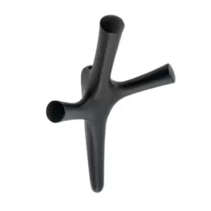 Image of GTV Black Modern Hat Coat Hanger Hook Door Wall Bath Model Valencia, Pack of 1.