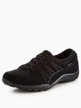 image of Skechers Breathe Easy Moneybags Bungee Trainer Black Size 3 Women