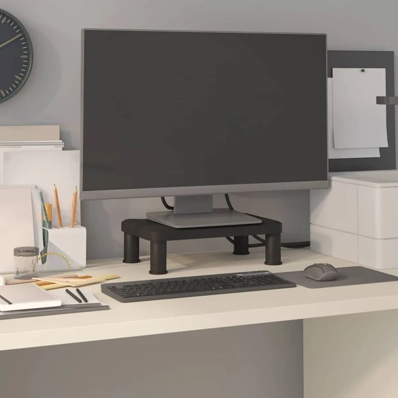 Image of Vidaxl Monitor Stand Black 38X24X10.5 Cm