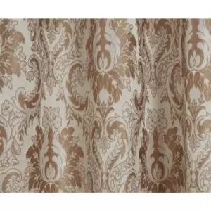 Image of Sundour - Tegola Pencil Pleat Curtain Pair Taped Top Ready Made Curtains Latte 90x72 - Latte