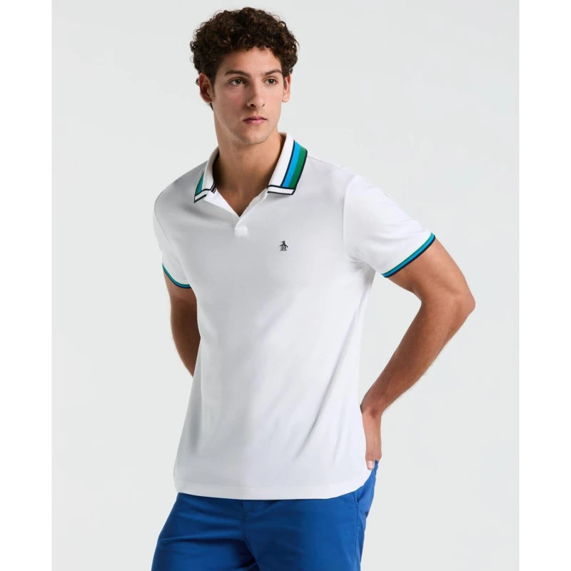 Image of Original Penguin Interlock Polo Shirt White male M