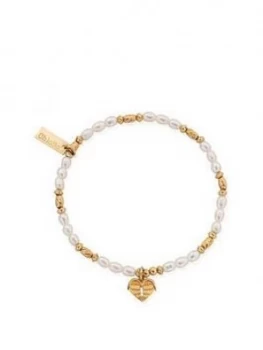 Image of Chlobo Chlobo Gold & Pearl Story Of Love Bracelet