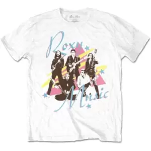 Image of Roxy Music - Guitars Unisex Large T-Shirt - White