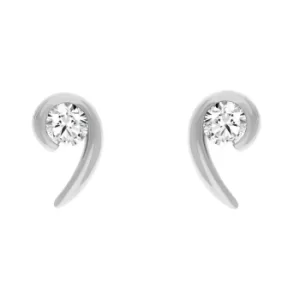 image of 18ct White Gold 0.56ct Diamond Swirl Stud Earrings