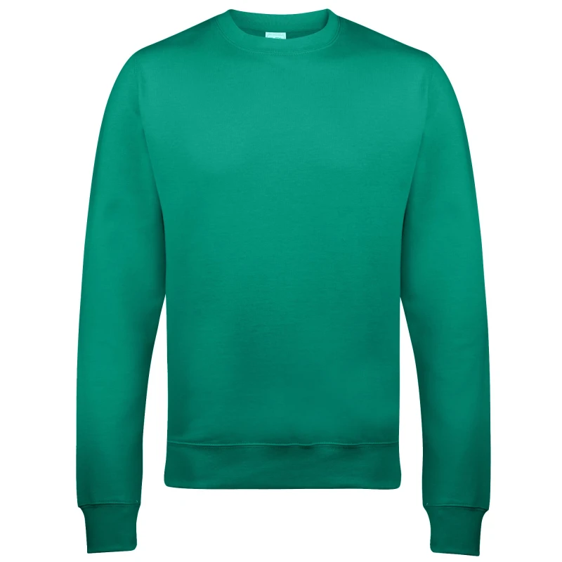 Image of AWDis AWDis Just Hoods Crew Neck Plain Sweatshirt (280 GSM) in Bright Green Size: X-Small Bright Green XS Unisex 5063300061251