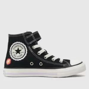 image of Converse Black All Star Hi 1v Festival Girls Junior Trainers