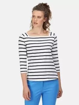 Image of Regatta Polexia T-Shirt - White/Navy, Size 14, Women