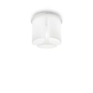 image of Almond 3 Light Flush Ceiling Light White, E27