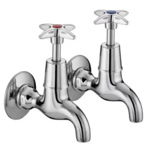 Image of Bristan Value Cross Top Bib Taps Chrome