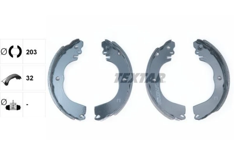 Image of Brake Shoe Set TEXTAR 91081900