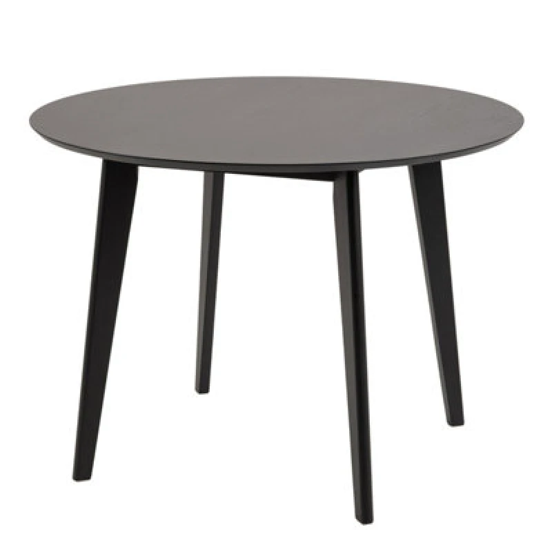 Image of Furniture To Go Roxby Round Dining Table In Black 105X76Cm