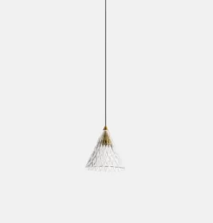Image of Veneto LED 1 Light Dome Ceiling Pendant Gold Matt White 13cm 725lm 2700K