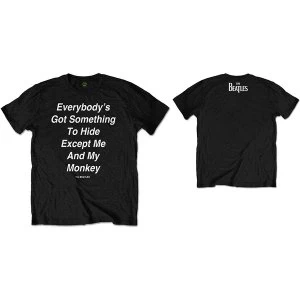 Image of The Beatles - Me and My Monkey Unisex Large T-Shirt - Black