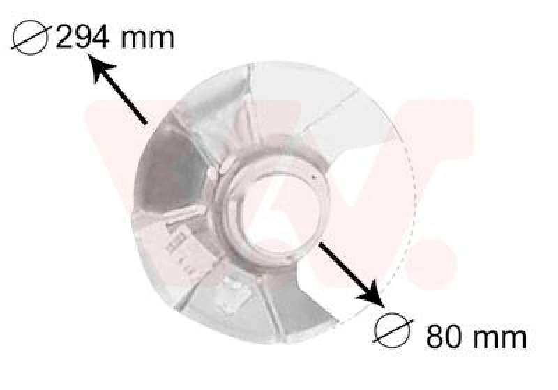 Image of VAN WEZEL Brake disc backing plate VAN WEZEL 5858371