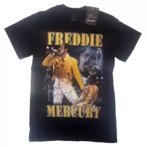 Image of Freddie Mercury - Live Homage Unisex X-Large T-Shirt - Black