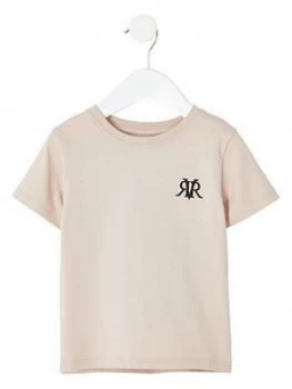 Image of River Island Mini RI T-Shirt Stone Size 12-18 Months Boys