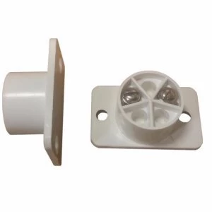 Image of Knight Grade 1 2 Terminal White Flush Fit Door Intruder Alarm Contact