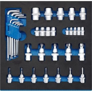Image of Draper 35 Piece Screwdriver Bit and Torx Key Set in EVA Insert Tray