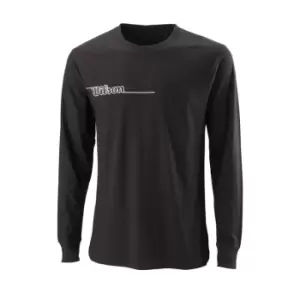 image of Wilson Long Sleeve Tech T Shirt Mens - Black