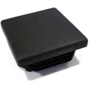 image of 40x40mm Black Plastic End Cap For Profile Rod Insert Plug - Pack of 100