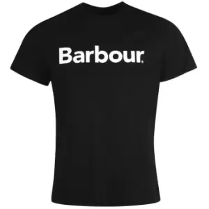 Image of Barbour Mens Logo Tee Black Medium