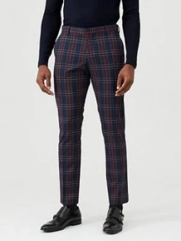 Selected Homme Tartan Mylo Suit Trousers - Navy Check