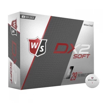 image of Wilson DX2 Soft Golf Balls 12 Pack - White