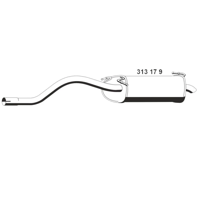 Image of ERNST 313179 Rear silencer End Silencer (3437)