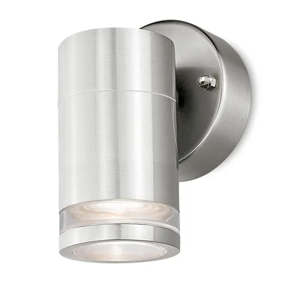 image of 4lite Marinus GU10 Single Direction Outdoor Wall Light without PIR - Stainless Steel (Single)