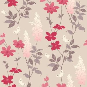 Image of Fresco Orchid Botanical Wallpaper
