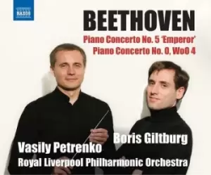 image of Beethoven Piano Concerto No. 5 Emperor/Piano Concerto No 0 by Ludwig van Beethoven CD Album