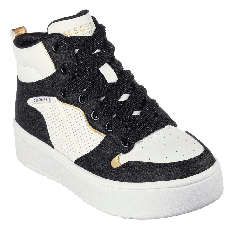 Image of Skechers Court High High-Top Trainers Girls White/Black female C13.5(33)
