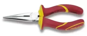 Image of Beta Tools 1166MQ VDE 1000V Insulated Long Needle Nose Pliers 160mm 011660096