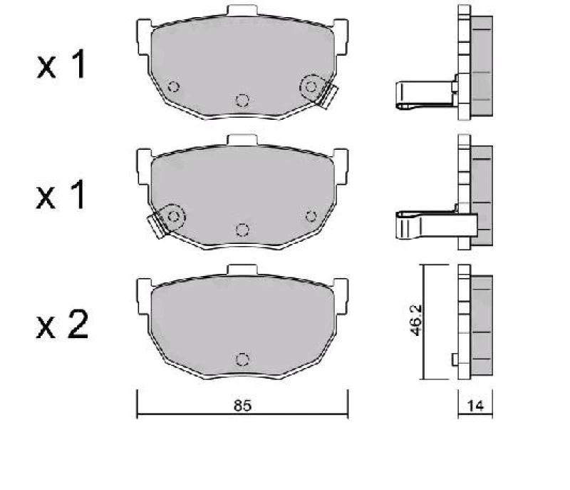 Image of AISIN Brake pad set AISIN BPHY-2005