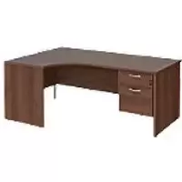 image of Dams International Left Hand Ergonomic Desk MP18ELP2W 1,800 x 1,200 x 725 mm