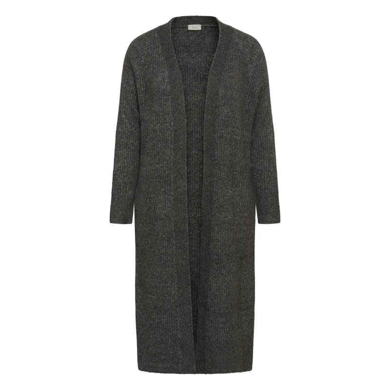 Image of KAFFE Curve Womens long cardigan KAFFE Curve KCRinye Gris Female M