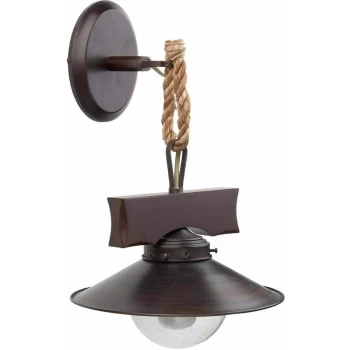 Faro Nudos - 1 Light Indoor Wall Light Dark Brown, E27