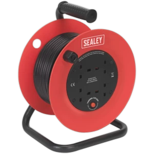 image of Sealey 4 Socket Heavy Duty Cable Reel 240v 25m