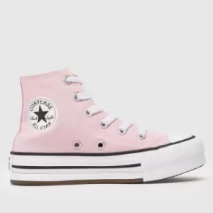 image of Converse Pale Pink Hi Eva Lift Girls Junior Trainers