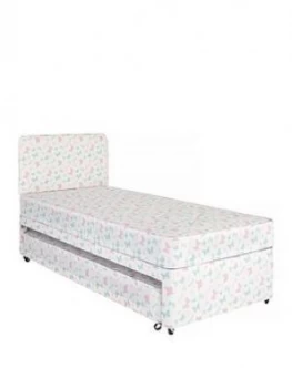 image of Airsprung Butterfly Print Divan Set With Guest Bed