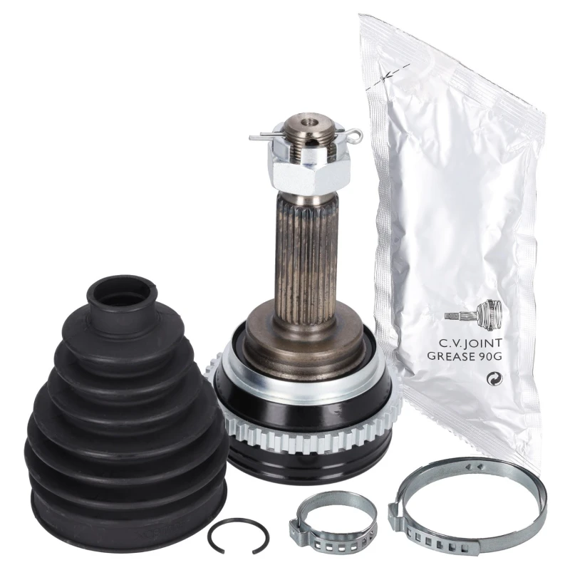 Image of FEBI BILSTEIN 185126 CV Joint Wheel Side, with nut, with grease Joint Kit,drive shaft (5)