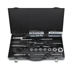 image of Beta Tools 447/C37 37pc HSS Metric Tap & Die Set + Accessories 004470055