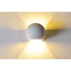 Integral LED Lighting - Integral Indoor Decorative Paintable Plaster Serres Wall Light IP20 For 1 x G9 Max 40W White