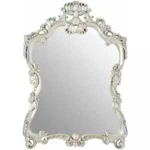 Image of Premier Housewares - Champagne Decorative Swirl Design Wall Mirror