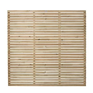 Image of Forest 6 x 6ft Contemporary Single Slatted Fence Panel - Pack of 4