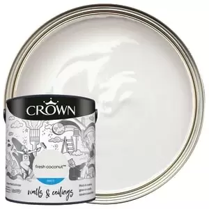 image of Crown Matt Emulsion Paint - Fresh Coconut - 2.5L