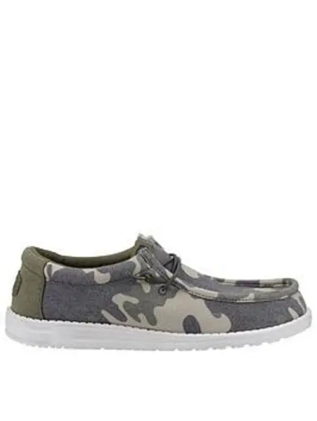 Image of Heydude Wally Lace Up Shoe - Grey Green W0NUZ Male 7,8,9,10,11,12