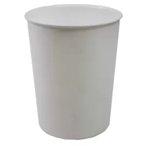 image of JVL Quality Vibrance Lightweight Waste Paper Basket Bin Plastic White